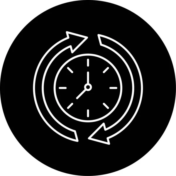 Hours Vector Glyph Icon Design — Stock Vector