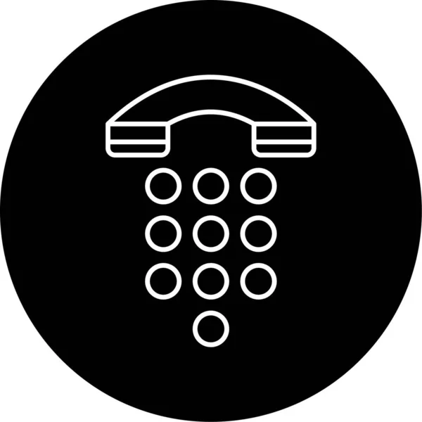 Phone Dialing Vector Glyph Icon Design — Stock Vector