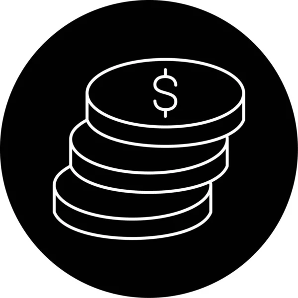 Coins Vector Glyph Icon Design — Wektor stockowy