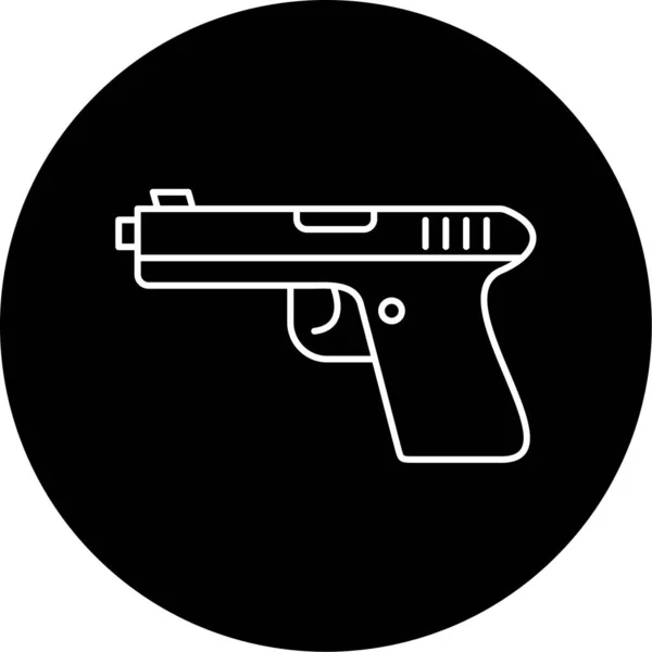 Projekt Ikony Wektora Pistoletu Glyph — Wektor stockowy