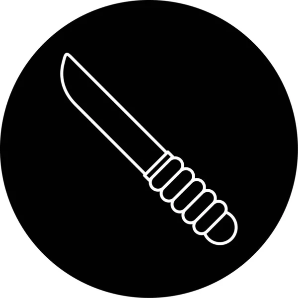 Návrh Ikon Vektoru Nože Glyph — Stockový vektor