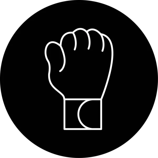 Boxing Glove Glyph Icon Design — стоковый вектор