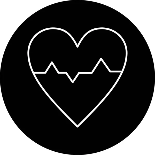 Серцебиття Векторна Ікона Гліф Дизайн — стоковий вектор
