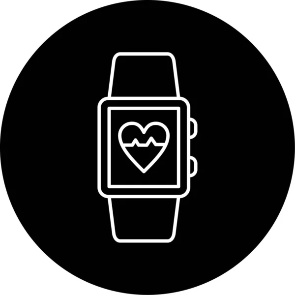 Smart Watch Vector Glyph Icon Design — Vector de stock