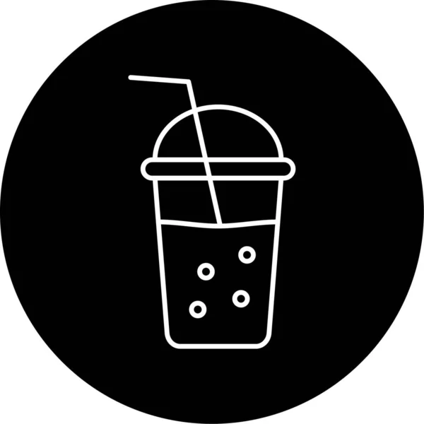 Smoothie Vector Glyph Icon Design — Stockvektor