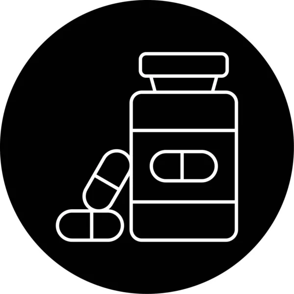 Vitamins Vector Glyph Icon Design — Stock Vector