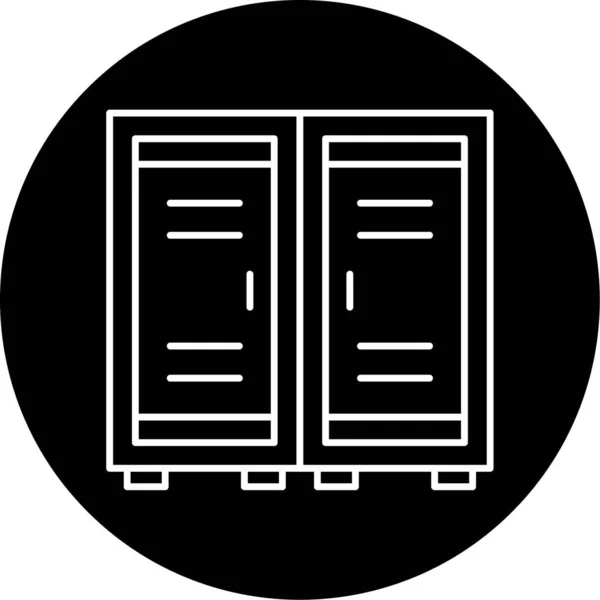 Lockers Vector Glyph Icon Design — Vector de stock