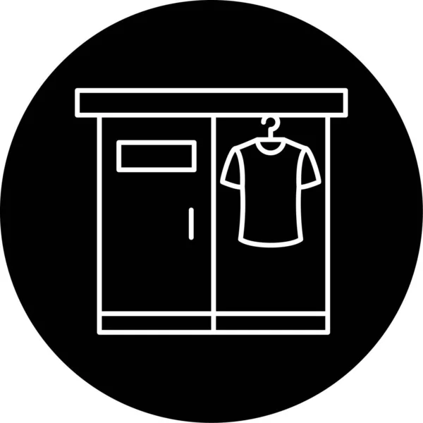 Changing Room Vector Glyph Icon Design — Stockový vektor