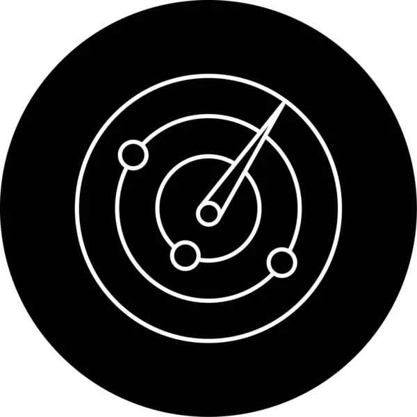 Radar Vector Glyph Icon Design — Stockvektor