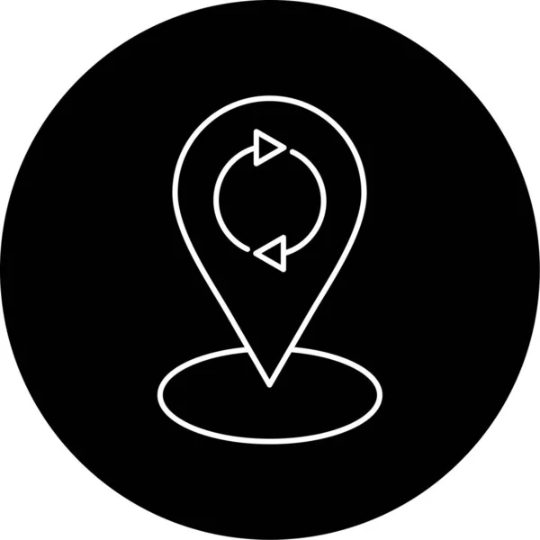 Locatie Vernieuwen Vector Glyph Icon Design — Stockvector