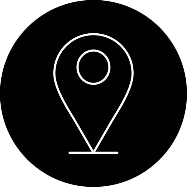 Mapa Pin Vector Glyph Icon Design — Vetor de Stock