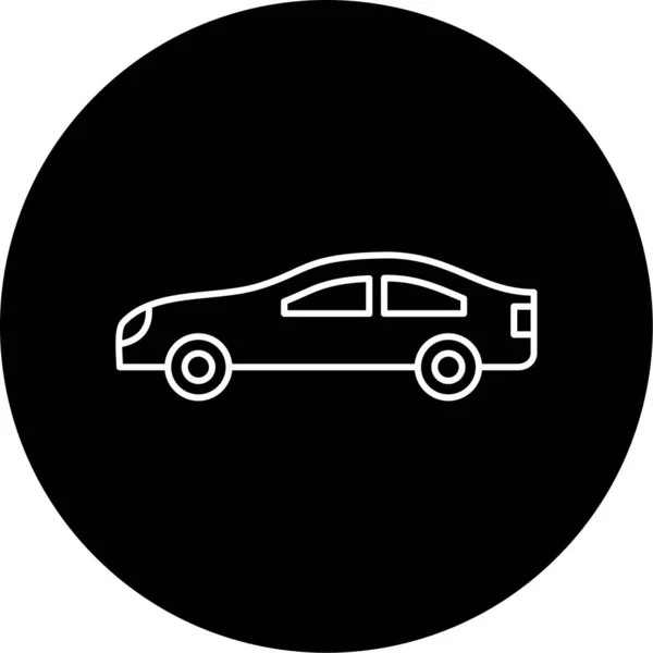 Diseño Del Icono Del Glifo Del Vector Del Coche — Vector de stock