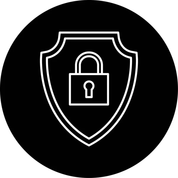 Security Vector Glyph Icon Design — Vetor de Stock
