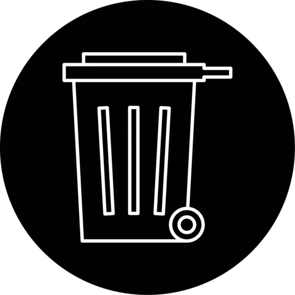 Trash Vector Glyph Icon Design — Vetor de Stock