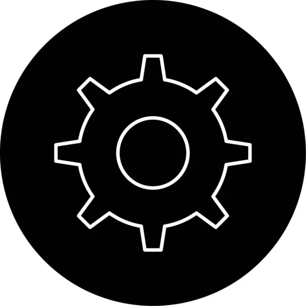 Gear Vector Glyph Icon Design — Stock Vector