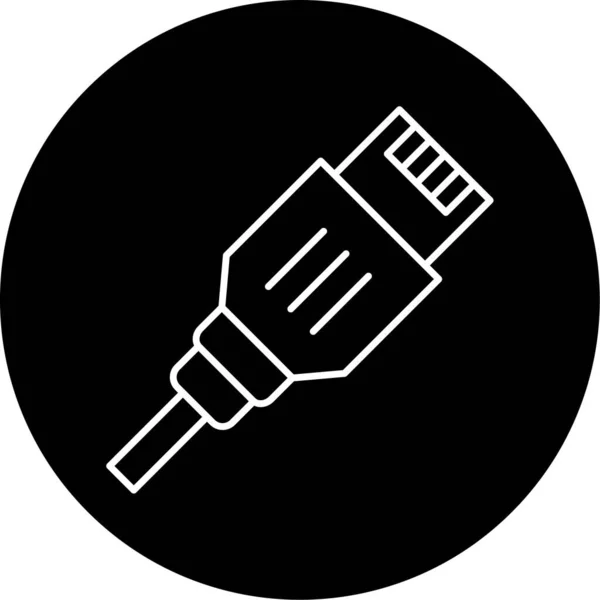 Ethernet Vector Glyph Icon Design —  Vetores de Stock