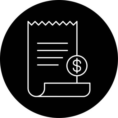 Bill Vector Glyph Simge Tasarımı 