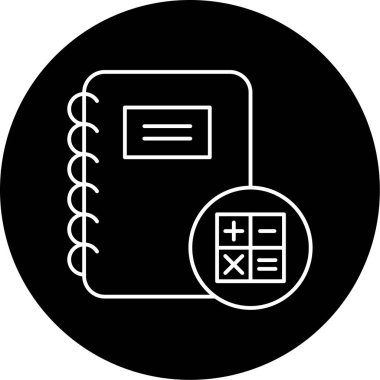 Muhasebe Kitap Vektörü Kabartma Simgesi Tasarımı 