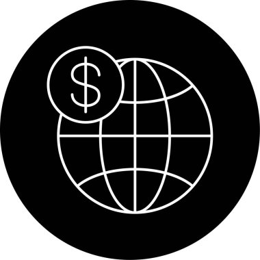 Dünya Ekonomi Vektörü Kabartma Simgesi Tasarımı 