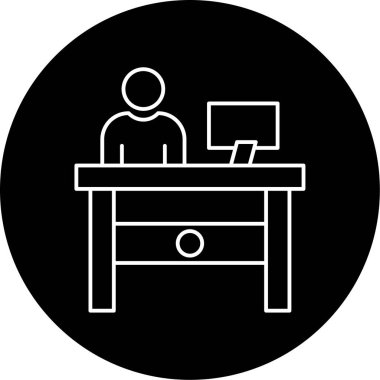 Çalışan Vektör Şekil Simgesi Tasarımı