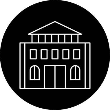 Mahkeme Vektörü Kabartma Simgesi Tasarımı