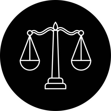 Denge Vektörü Kabartma Simgesi Tasarımı