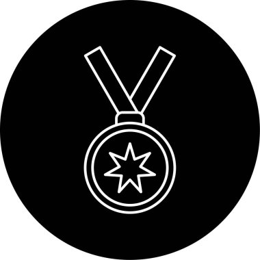 Madalya Vektörü Şekil Simgesi Tasarımı