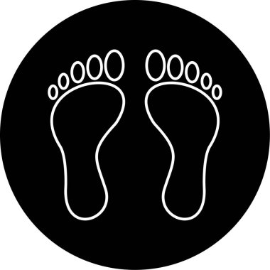 Ayak izi Vektörü Şekil Simgesi Tasarımı