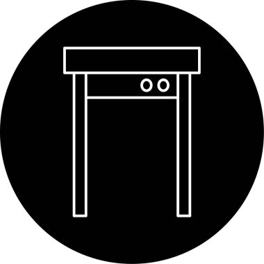 Güvenlik Denetimi Vektör Kabartma Simgesi Tasarımı