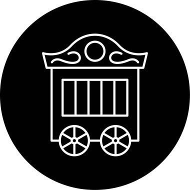 Sirk Vagonu Vektör Sembol Tasarımı