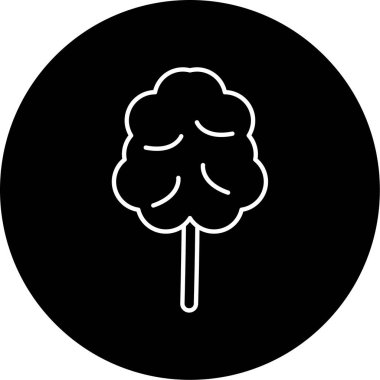 Pamuk Şeker Vektörü Kabartma Simgesi Tasarımı