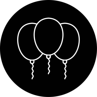 Balonlar Vektör Kabartma Simgesi Tasarımı