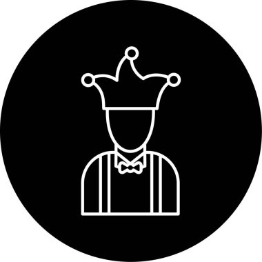 Joker Vektör Şekil Simgesi Tasarımı