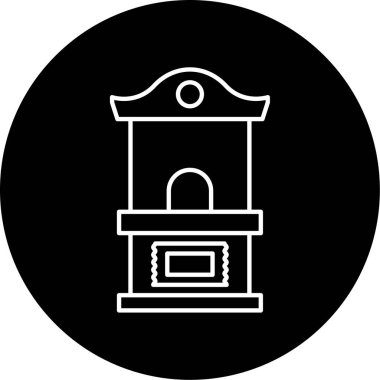 Bilet Ofisi Vektör Kabartma Simgesi Tasarımı