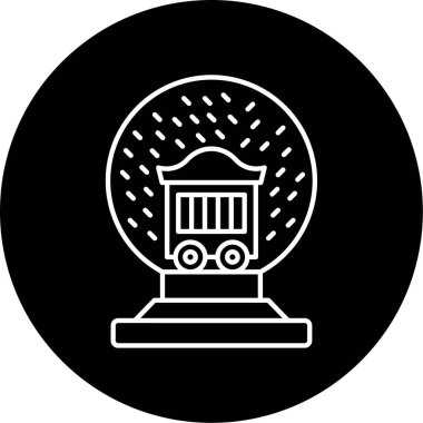 Kristal Top Vektör Şekil Simgesi Tasarımı