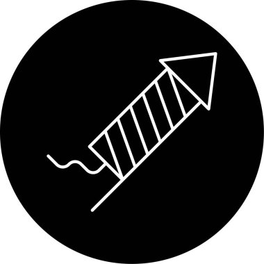 Havai fişek Vektörü Kabartma Simgesi Tasarımı