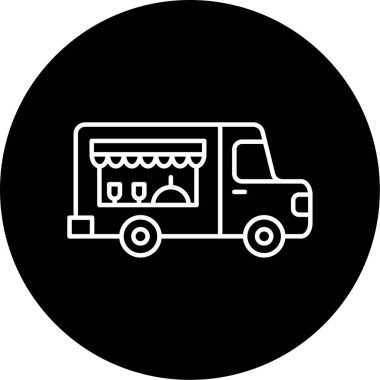 Yiyecek Kamyonu Vektör Sembol Tasarımı