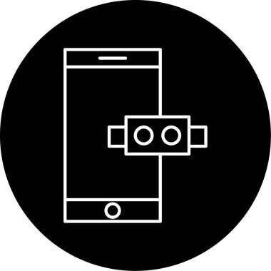 VR Akıllı Telefon Vektör Simgesi Tasarımı