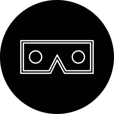 VR Gözlük Vektör Kabartma Simgesi Tasarımı