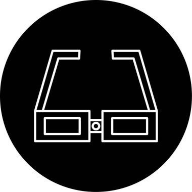 Kamera Gözlüğü Vektör Kabartma Simgesi Tasarımı