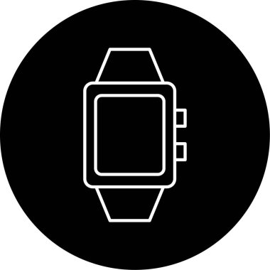 Akıllı Saat Vektör Şekil Simgesi Tasarımı