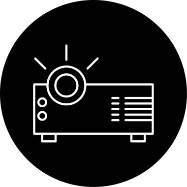 Projektör Vektör Şekil Simgesi Tasarımı