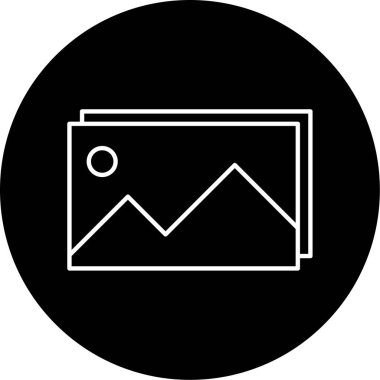 Galeri Vektörü Şekil Simgesi Tasarımı