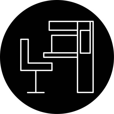 İş yeri Vektörü Kabartma Simgesi Tasarımı  