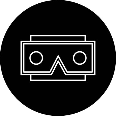 Stereoskop Vektör Kabartma Simgesi Tasarımı 