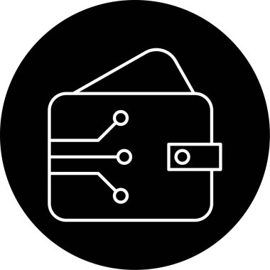 Dijital Cüzdan Vektörü Şekil Simgesi Tasarımı