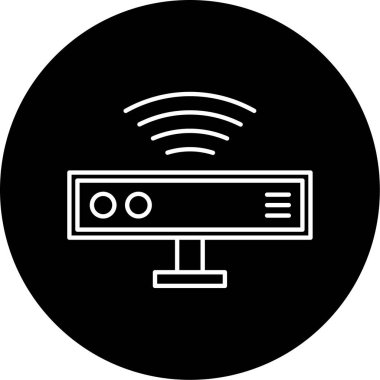 Hareket Sensörü Vektör Kabartma Simgesi Tasarımı