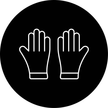 Eldiven Vektörü Şekil Simgesi Tasarımı