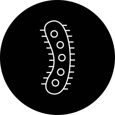 Bakteri Vektörü Kabartma Simgesi Tasarımı