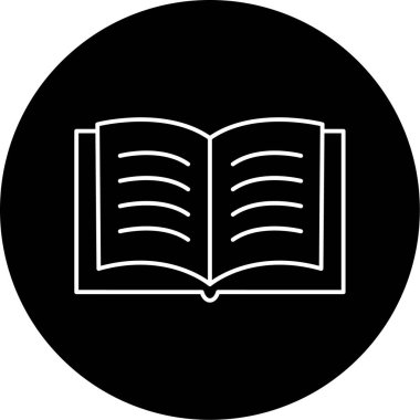 Kitap Vektörü Kabartma Simgesi Tasarımı